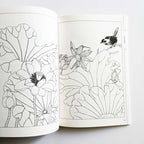 94Pages Hundred Lotus Flowers Chinese Line Drawing Collection Coloring Book for Adults Relaxation & Anti-Stress Art Material