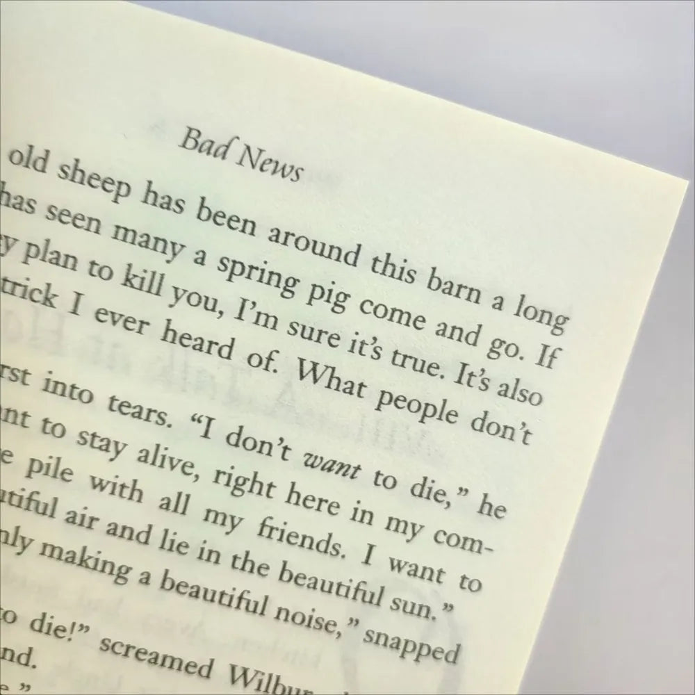 Charlotte's Web Newbery English Version Novel Story Book Tale Fiction