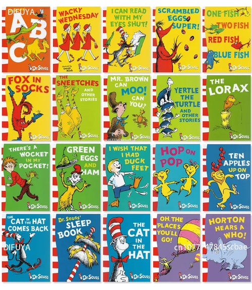 20 Books A Classic Case of Dr. Seuss Children Fun Interesting Story English Picture Book Kids Learning GiftEnglish Books
