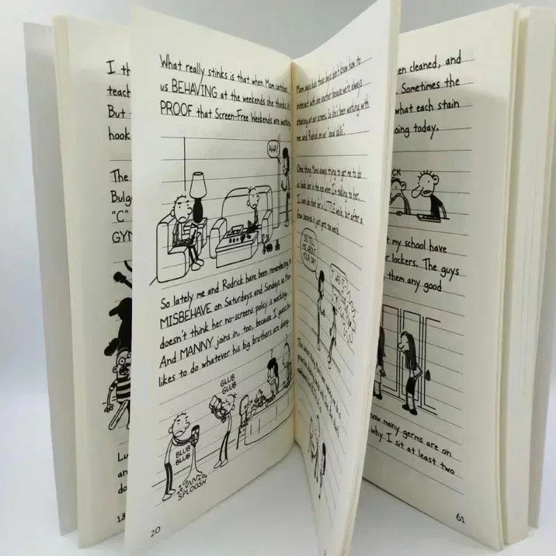 10 Books/set 1- 10/11-20  Volumes Diary of Wimpy Kid English Book Diary of Wimpy Kid  Children's Fiction Books