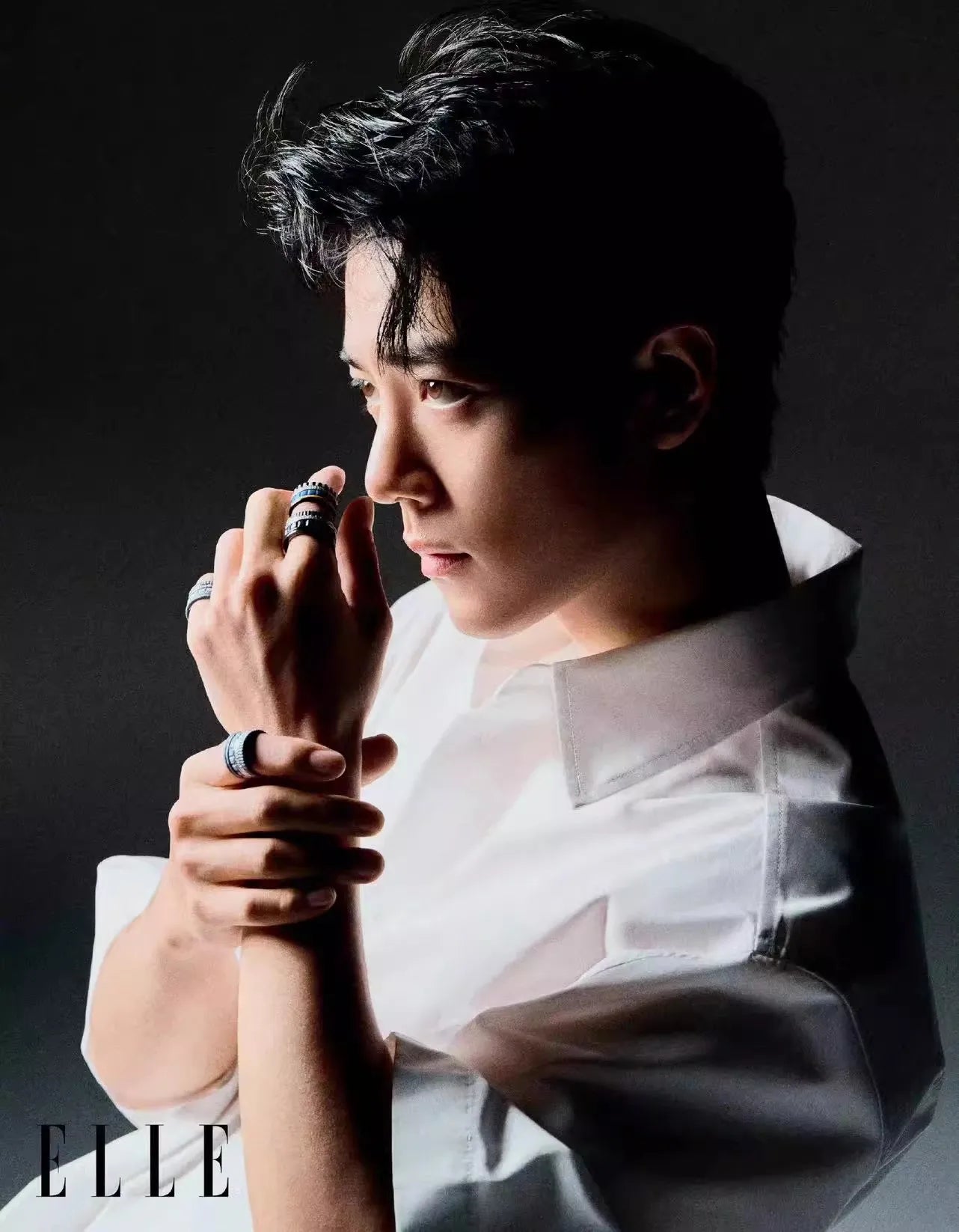 2024/09 Issue Xiao Zhan ELLE Magazine Double Cover Include Inner Page Photo Album Art Collection Book