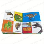 First 100 Dinosaurs English Words Cardboard Book Vocabulary Building, Bedtime Reading, Learn to Read for Preschool Montessori