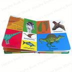 First 100 Dinosaurs English Words Cardboard Book Vocabulary Building, Bedtime Reading, Learn to Read for Preschool Montessori
