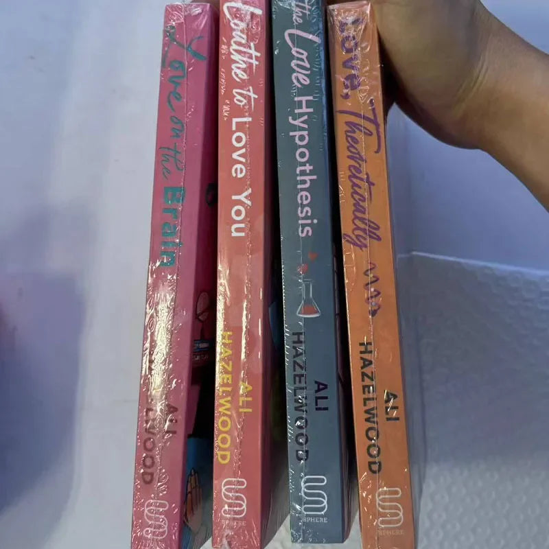 4 Books/set  By Ali Hazelwood The Love Hypothesis/Love on The Brain/Loathe to Love You /Love, Theoretically Novel English Book