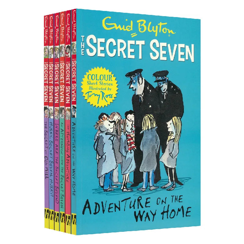 6 Books Enid Blyton The Secret Seven Adventure Detective Short Fiction Novel English Story Children's Literature