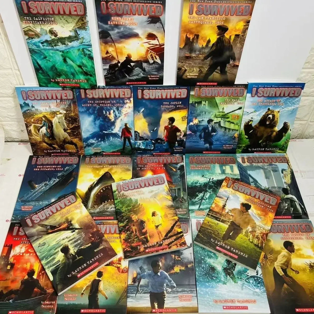22 Books/Set I Survived English Reading Books Disaster History Survival Novel Escape Guide Children's Science Chapters Books